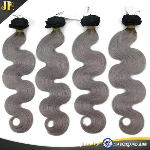 Popular hair type of peruvian ombre color body wave 100% human hair weft